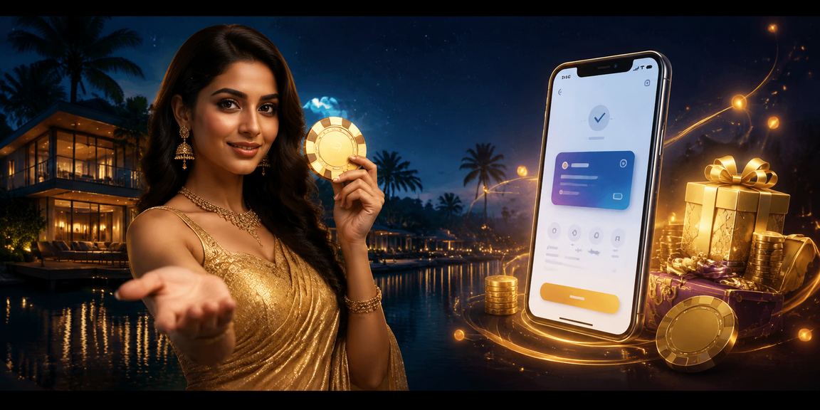 Indian player making deposit using smartphone app